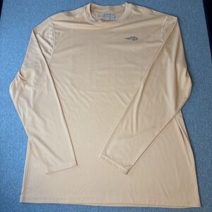 Reel Life Gear Men's Orange Long Sleeve Fishing Shirt XL Outdoors Sun Protection